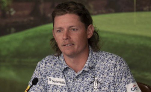 PGATUOR's tweet image. Cam Smith was asked about Rory’s chances of winning a green jacket for the first time. 

Cam said “The only way that Rory gets a green jacket is at Men’s Warehouse.”