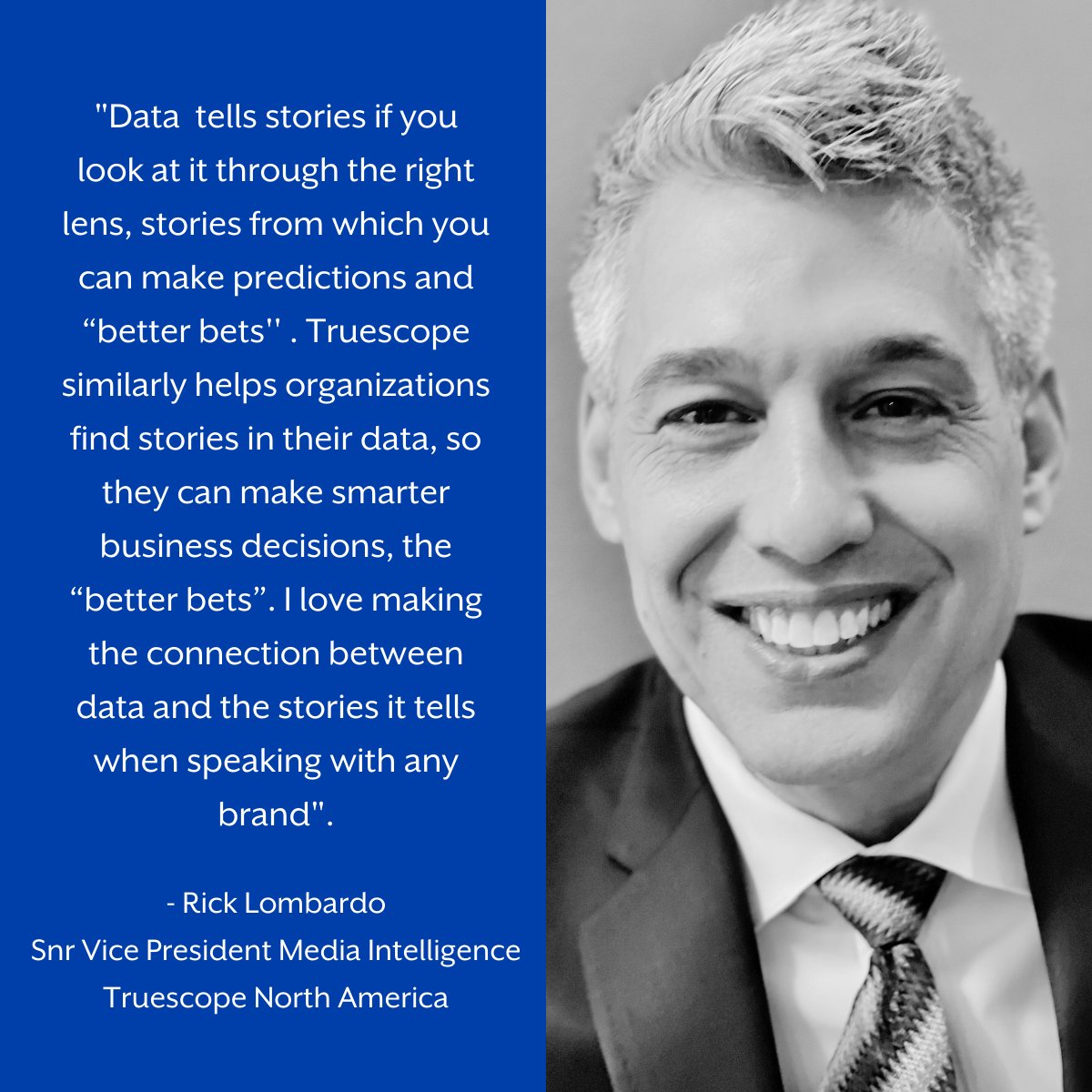 Data makes the world go ‘round 🌍🔁 and Rick Lombardo, #Truescope’s Senior Vice President of Media Intelligence, North America, has a passion for data and the stories it can tell, helping to better inform communications. To read more from Rick Lombardo ➡️ truescope.com/post/a-sit-dow…