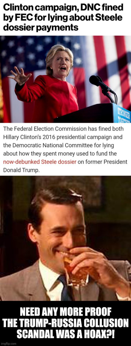 llfpersonal1's tweet photo. OK, Bragg, now indict Clinton for the payments she made to fund the Steele dossier.

https://t.co/AcDn4zdozW https://t.co/iwUA9CQoSw