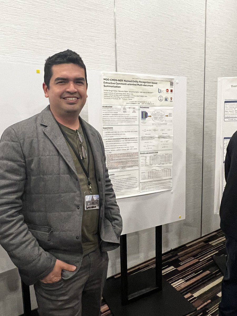Laure Soulier (@lauresoulier) on Twitter photo <a href="/jgmorenof/">Jose G Moreno</a> from <a href="/IRIToulouse/">IRIToulouse</a> presenting his #ecir2023 poster on summarization with entities. Great work! 👏👏👏 <a href="/jgmorenof/">Jose G Moreno</a> from <a href="/IRIToulouse/">IRIToulouse</a> presenting his #ecir2023 poster on summarization with entities. Great work! 👏👏👏