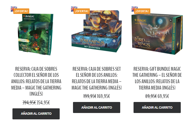 Lord of the rings pre orders primera wave disponibles 

only-cards.com/tienda/?yith_w…