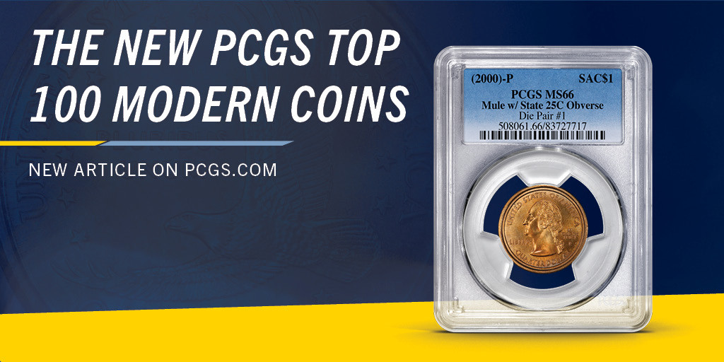 PCGScoin's tweet image. For a decade, #moderncoin #collectors have been anxiously awaiting the new list of the #PCGS #Top100 Modern Coins. That wait is over! Check out the updated list which includes one of the rarest &amp;amp; most important coins of the modern era
