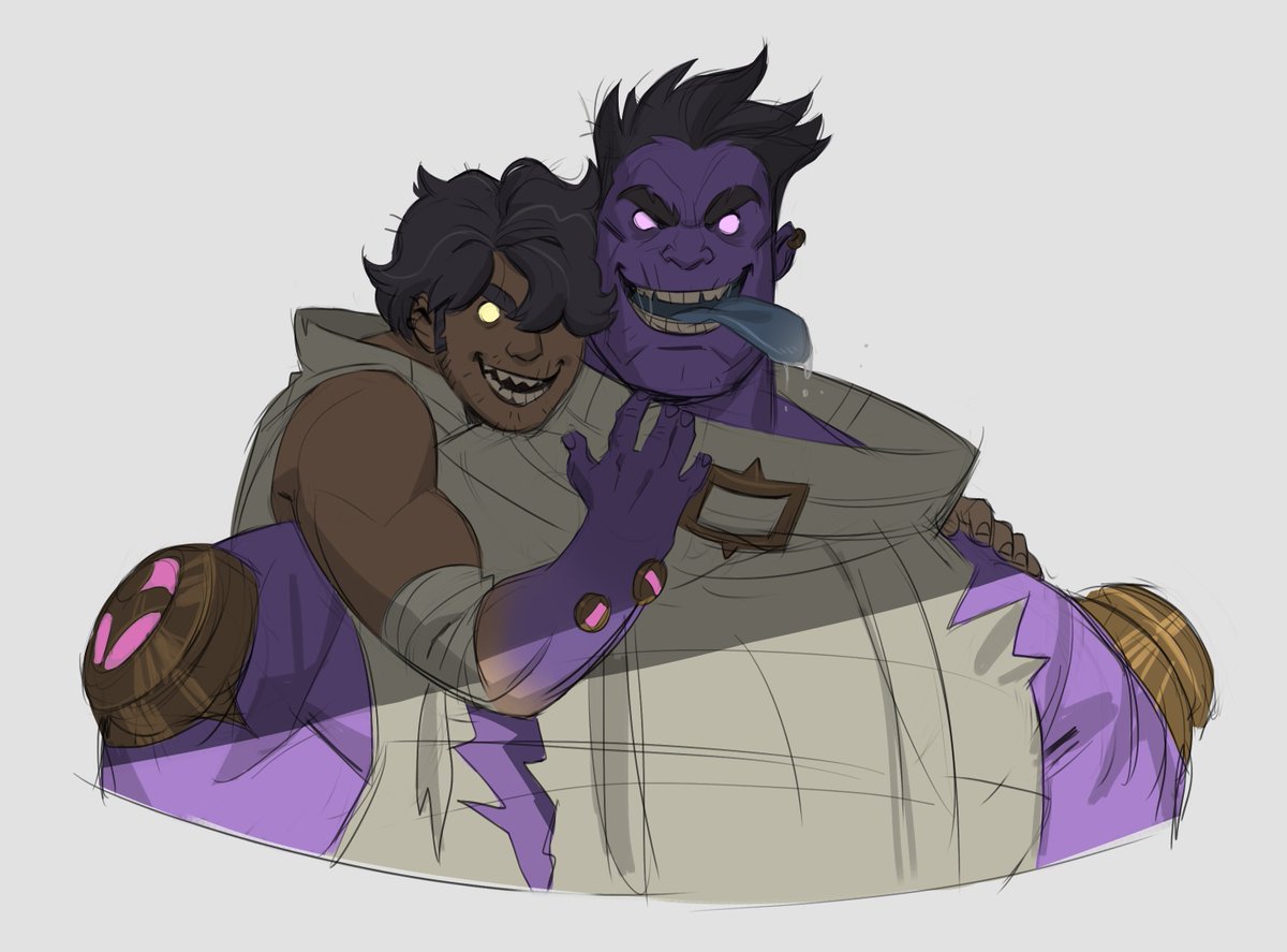 I had the absolute pleasure to commission <a href="/napsskai/">kai</a> for a piece of my sona and Mundo and it's AMAZING I'm sooooo happy about it AAAAAA!!!! 💜It came out exactly how I wanted x)