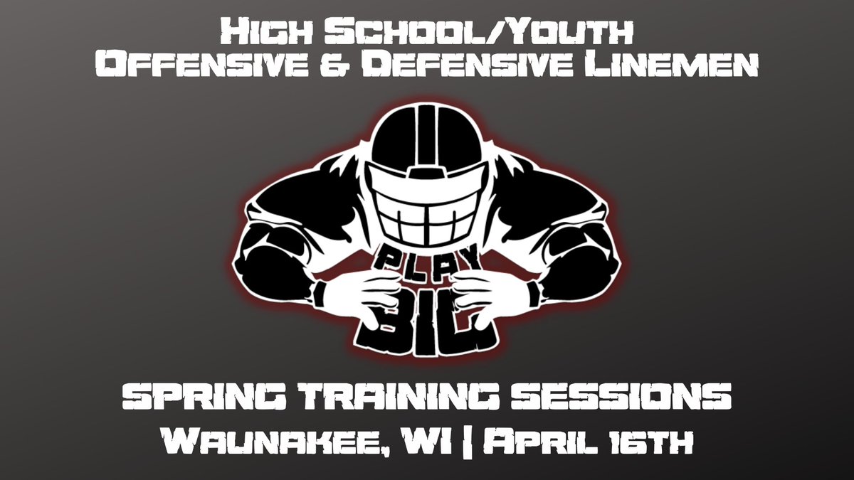 We have an additional location for our Spring Training Sessions! Get ready to work Madison area linemen. We'll be at Sports Advantedge in Waunakee starting April 16th. Youth and High School Sessions for O and D linemen. Get registered today! bit.ly/3KywPl8