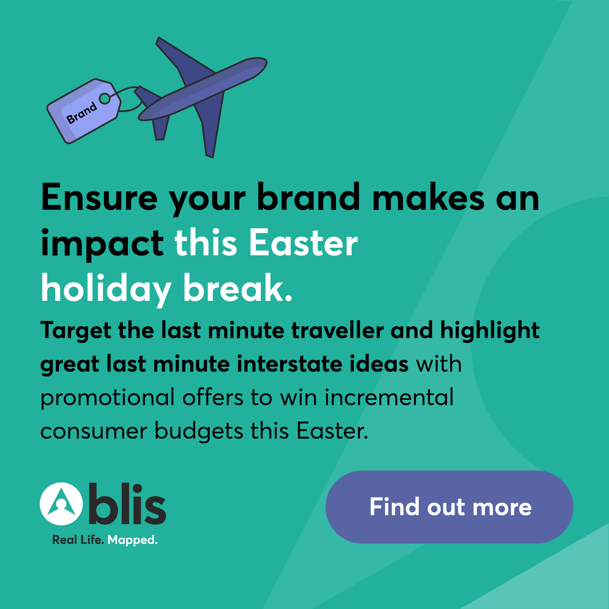blisglobal's tweet photo. With travel restrictions behind us, new Blis consumer survey insights show there is a re-energised desire to travel over Easter and later in the year. Now is the time for brands to tap into the holiday mindset and reach new customers across ANZ
#RealLifeMapped https://t.co/K1OsHIgN4n