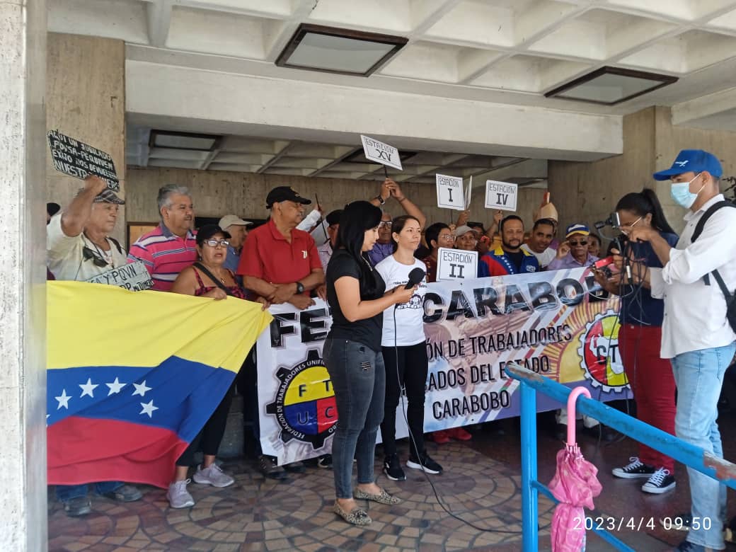 " Pelea, Señor, contra los que me atacan, guerrea contra los que me hacen guerra; empuña el escudo y la adarga, levántate y ven en mi auxilio, Señor Dios, mi fuerte Salvador." ( Sal 34,1-2, 139,8) #4Abr #Protesta #Carabobo #RespetoALosDerechosLaborales