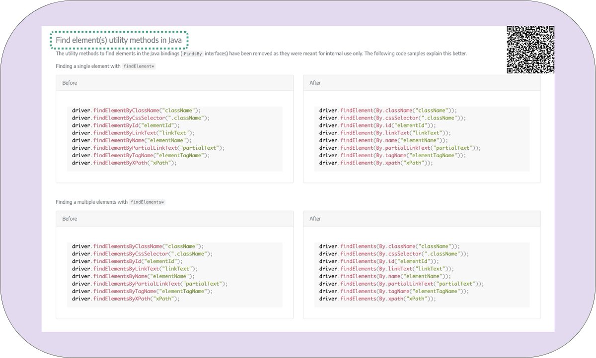 therunninglight's tweet image. 👩💻 Migrating to #Selenium v4.x ❓
🎙️@imalittletester guides #AutomationEngineers though the process ⬇️
#WebDriver #DesiredCapabilities #DriverWaits #FindByMethods #web #browsers #sdet #software #test #automation #engineer #sqa #QualityEngineer