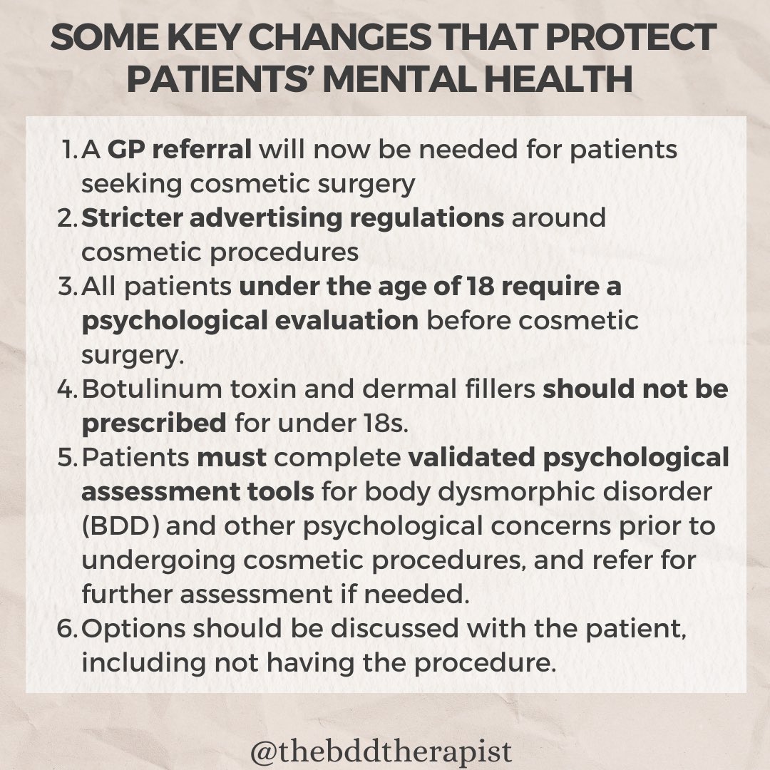 The new #MedicalBoardGuidelines for #cosmeticsurgery have been released, coming in July 2023. I was glad to be part of the consultation process to advocate for #patientsafety in the cosmetic industry to protect mental health. To keep ahead of the changes: ReadyMind.com.au