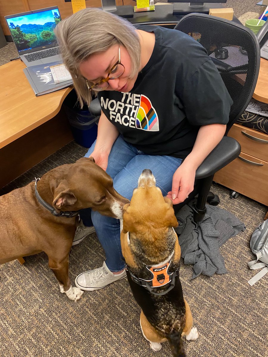 PurdueOGDI's tweet photo. Student’s felt the puppy love during Grad Student Appreciation week ♥️ Pets + Ice Cream https://t.co/ZcEci21EId