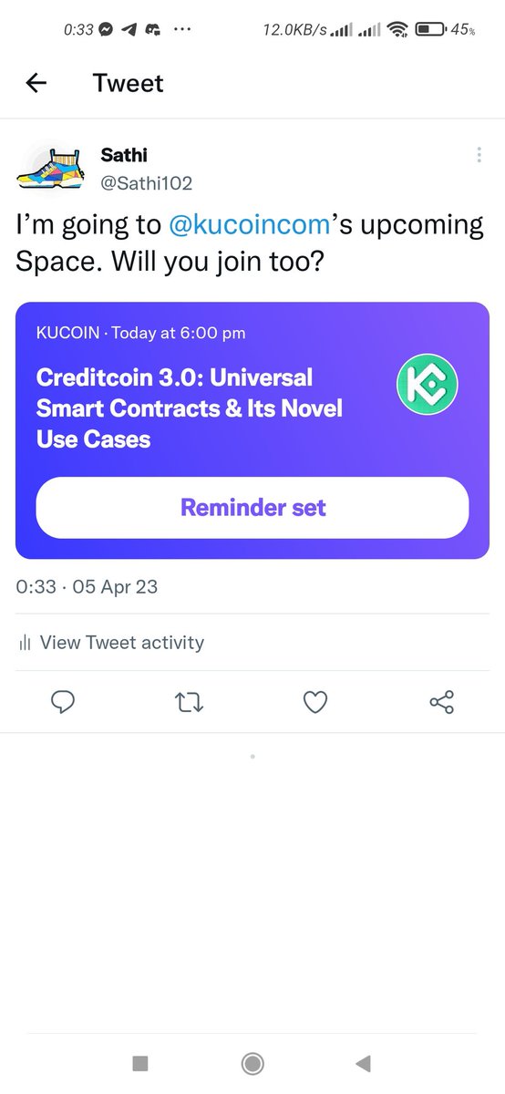 Sathi102's tweet photo. @kucoincom @timmtsai @Creditcoin Ready, all tasks performed correctly, thank you excellent opportunity🙌♥️🍀

Friends ⤵️

🔰 @Diego_Rondon08
🔰 @ClemCr98

#Giveaway #KuCoin https://t.co/YHO8nmmXHn