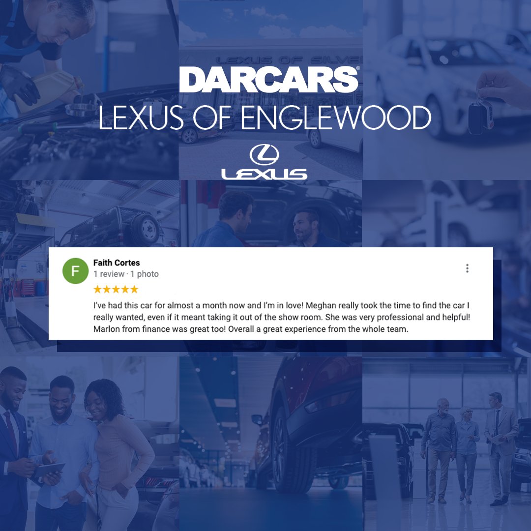 EnglewoodLexus's tweet photo. Read what some of our customers are saying about their DARCARS experience. https://t.co/ofWNGQ0aTQ