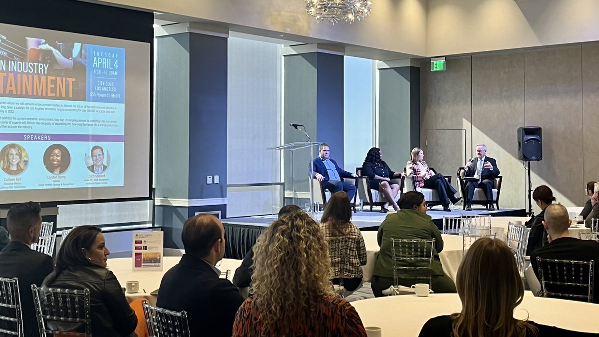 Great discussion @CCA_DTLA Innovation in Industry - Entertainment event featuring speakers @HackmanCapital @AmazonStudios @FilmLA. Between tackling the current economic environment, rebuilding post COVID, LA is in a unique position to elevate its role as the entertainment hub.