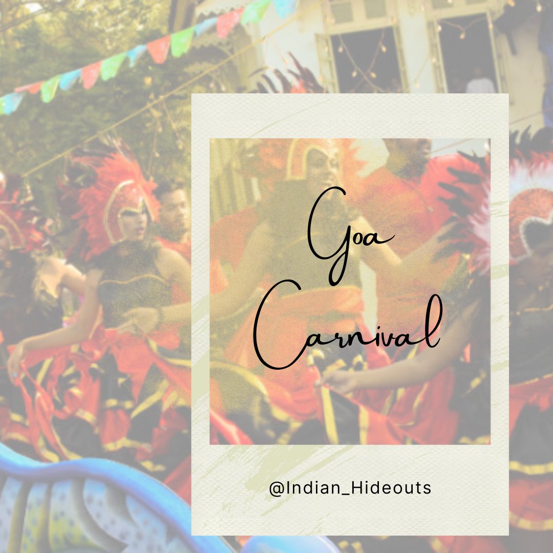 Indian_Hideouts's tweet photo. Join the colourful chaos and festive fun at the #GoaCarnival!  Don't miss the music, dance, and vibrant parades that make this one of India's most exciting celebrations! #Goa #CarnivalVibes #IncredibleIndia #IndianHideOut https://t.co/EwcW555f7X