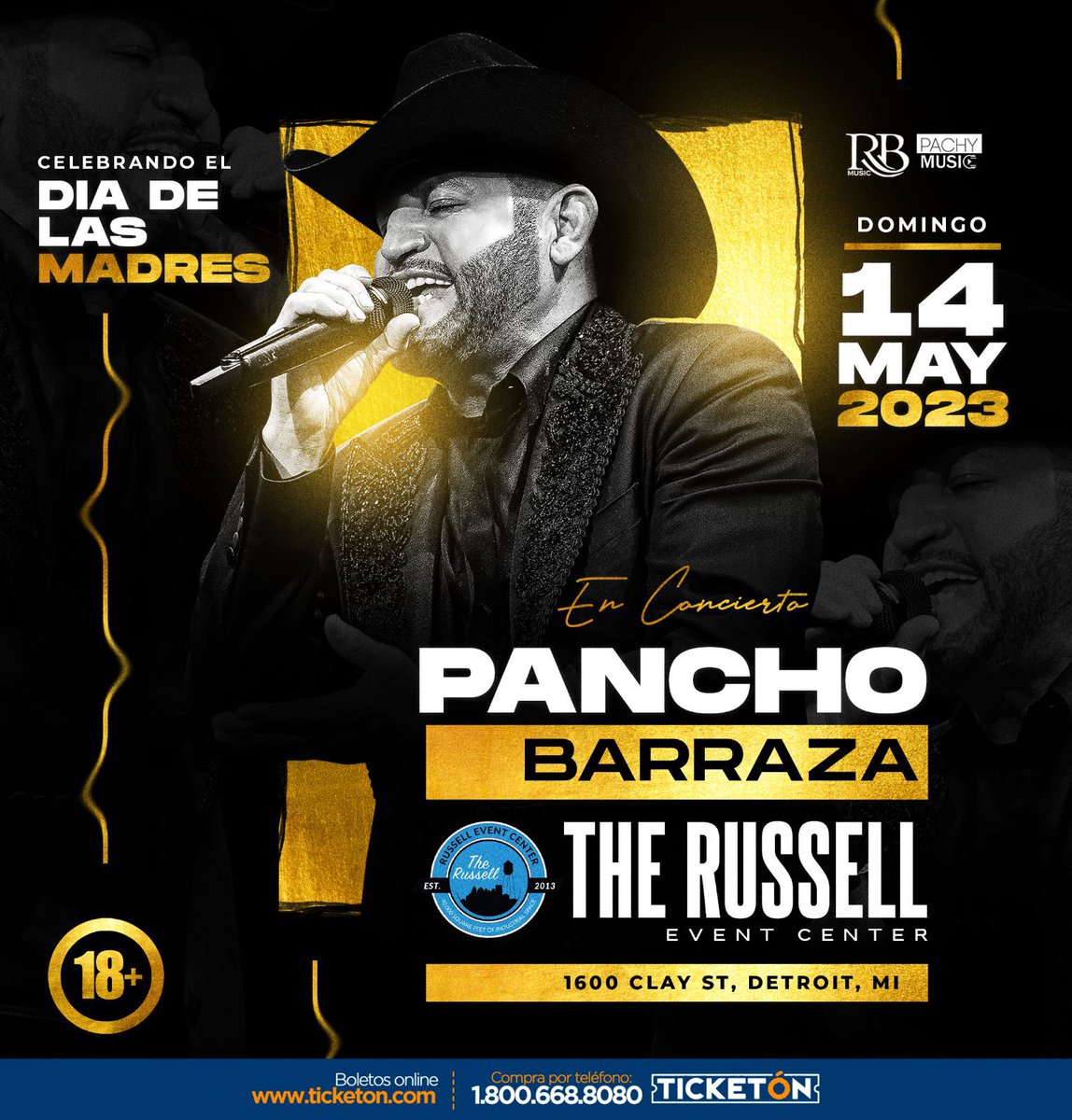 DaycyEsquivel's tweet photo. @panchobarraza20 #elpoetadelamor llega este próximo 14 de Mayo al #therusselleventcenter Detroit MI 📍

Celebrando El Día De Las Madres. 

Adquiere tus 🎫 👇🏻

📲 https://t.co/o5PnQvafdm

@rbmusicoficial @pachymusic_oficial https://t.co/NyeDvHsbBZ