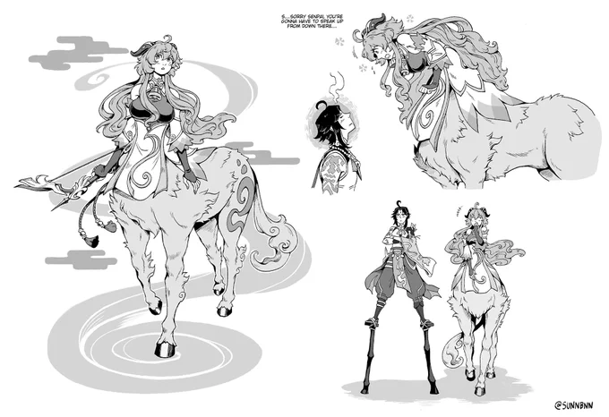 Centaur Ganyu ft. Xiao 🌿
#GenshinImpact #原神 