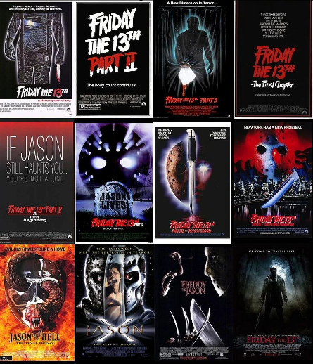 Favorites and best re-watchability, I'm going 1,3,5 and 7 with honorable mention to 4 because of Jimbo's freak dance. Anyone think Jason goes to hell, the Final Friday is the best one? #FridayThe13th #JasonVoorhees #slashers https://t.co/z689xdRViO
