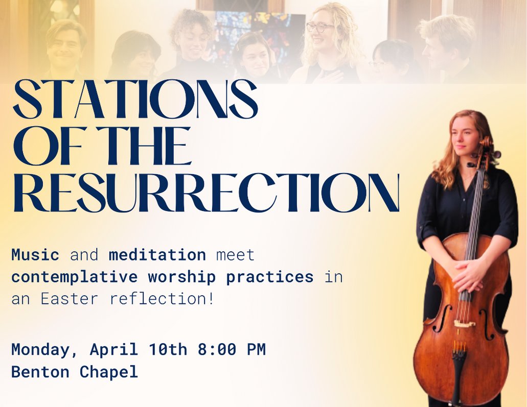 Join Vandy Wesley for these events for holy week &amp; Easter:
~Prepare the Way: EasterFest 2023 - Friday, April 7, 11-2 pm; Library Lawn (w/ inflatable obstacle course)
~Music, meditation, contemplative worship practices - Monday, April 10, 8 pm; Benton Chapel (w/ Blair musicians)