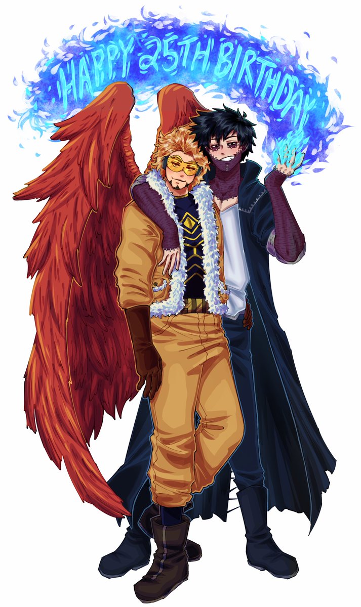 rnbw_tigr_moved's tweet photo. Dabi x Hawks commission #MyHeroAcademia https://t.co/COMkCyLD1N