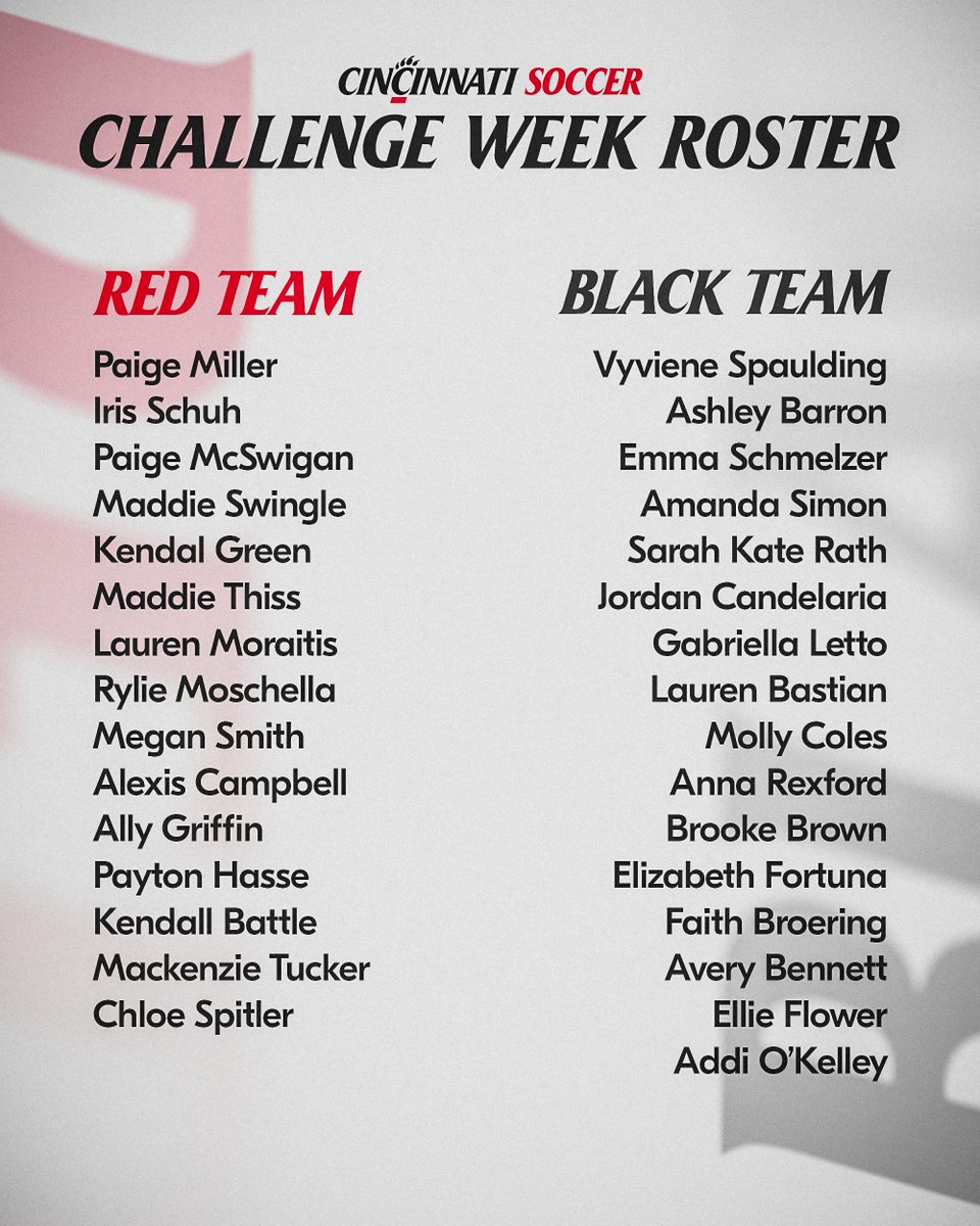 Will it be red or black? 🔴⚫️ Make sure to follow for updates on our Red vs. Black Challenge Week! #Bearcats