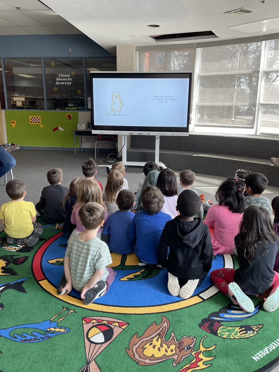 KinderChickadee's tweet photo. Thank you Ms.L for showing this special read aloud “Here comes the Easter Cat” to our class during our library time today https://t.co/KoskIKubVs