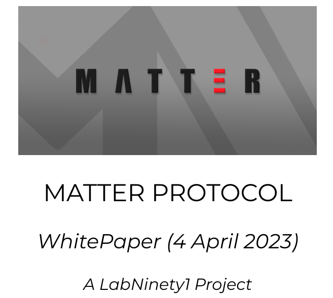 Wait till <a href="/PapeStacka/">PStax™ aka Larry-Large-Ones aka TenTen Tommy</a> smokes about 4 blunts and dives into the Matter WhitePaper.

He'll probably have quite a few things to say about <a href="/Ninety1NFT/">Ninety1</a> and what might happen with $FLD.

Public drop Thursday.