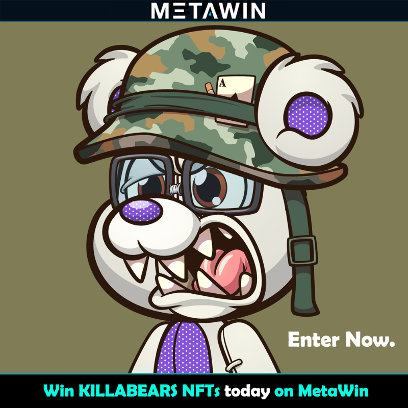 MetaWin's tweet photo. Win KillaBears NFTs worth $5,500 every day at MetaWin. 

https://t.co/YQa0I8g8bO
