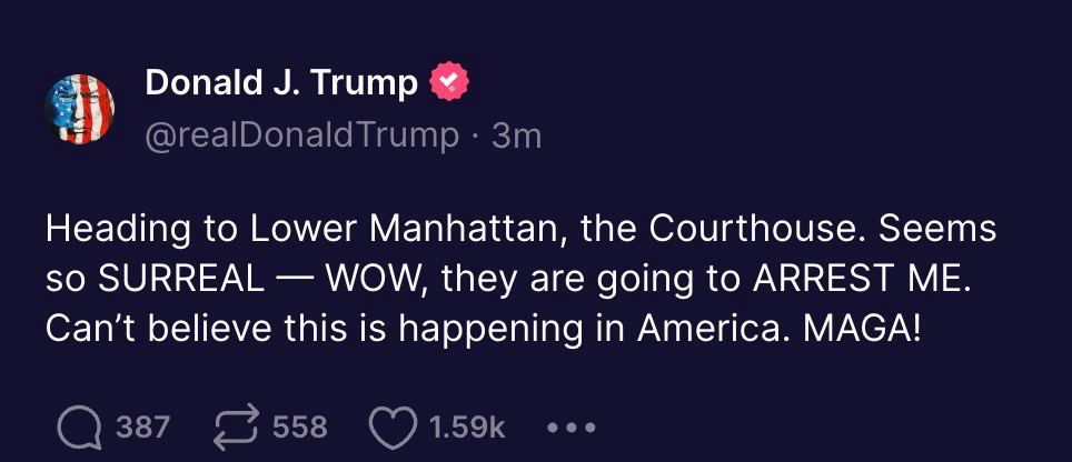 DiamondUpgrade's tweet image. Donald Trump has just been arrested.

America is over.