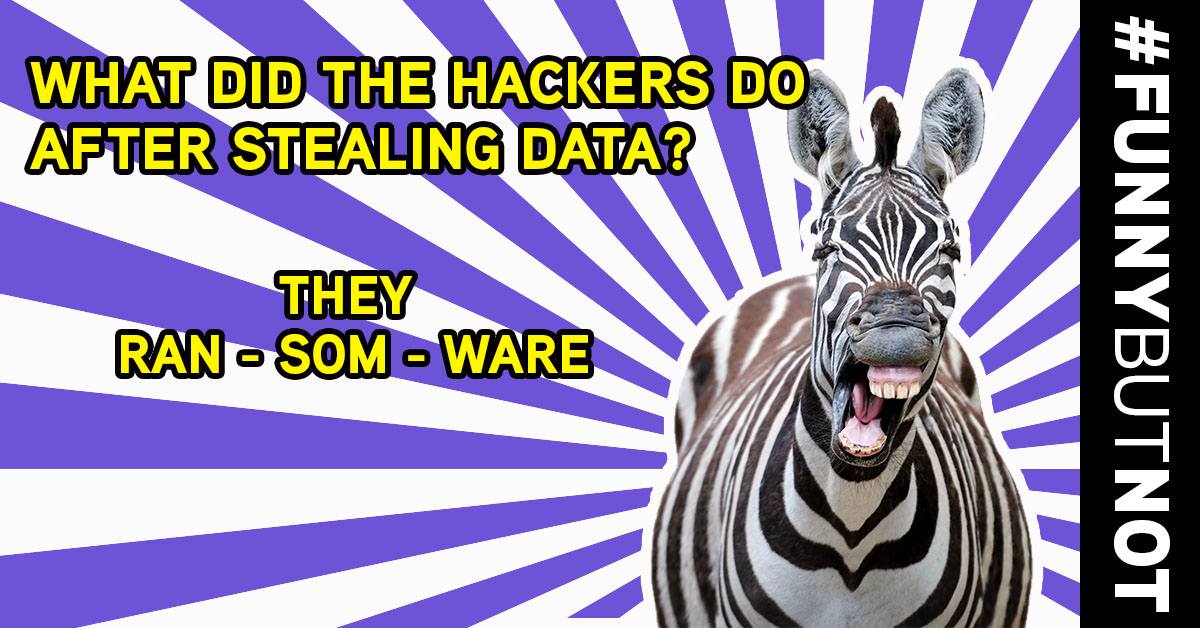 LeafTechConsult's tweet photo. Ransomware attacks are no joke!

Protect yourself and your data from cybercriminals who want to make you the punchline. Stay safe and secure by taking ransomware seriously.

Contact us today to learn how we can help you keep your business and data safe. https://t.co/6JDseWc3OB