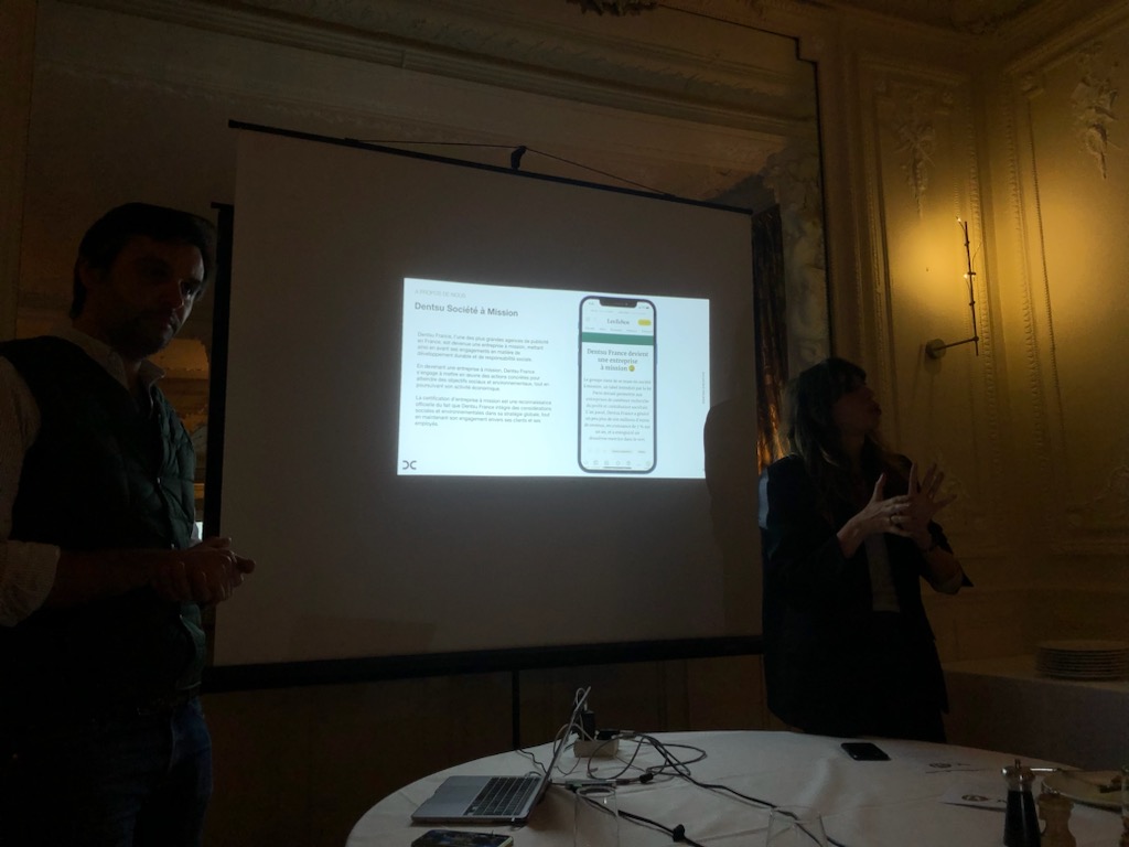 Ce soir le Club NG'Ad reçoit <a href="/dentsuFR/">dentsu france</a> désormais le 1er groupe de com à devenir société a mission en France.
cc <a href="/IsaKurata/">Isa Kurata</a> @sofsact