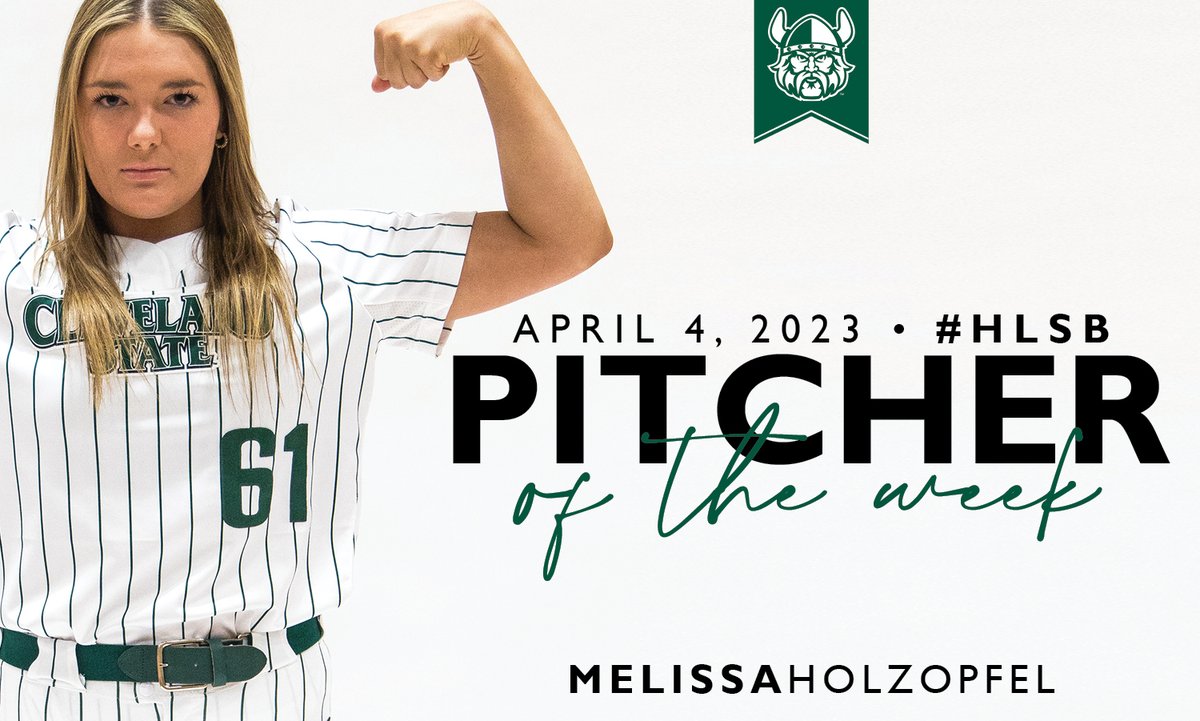 #HLSB 𝐏𝐢𝐭𝐜𝐡𝐞𝐫 𝐨𝐟 𝐭𝐡𝐞 𝐖𝐞𝐞𝐤

Congratulations to <a href="/missy_holzopfel/">Missy</a> for being named this week's Horizon League Softball Pitcher of the Week! 

🔗 - bit.ly/3m7WfN6

#GoVikes