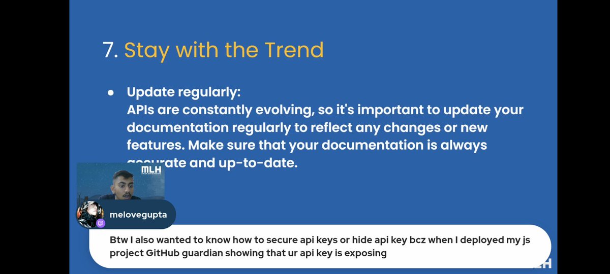 MeLovegupta's tweet image. Day 7 of #100daysofcode  
-solved Sorted Linked List , k-th node from the end of the list  
-attended the day 1 of #apiweek &amp;amp; how to make documentation, use api  from @ig_rawx &amp;amp; learnt the basic of api,use of Api for web based applications day1 from ritvi  &amp;amp; many things @MLHacks