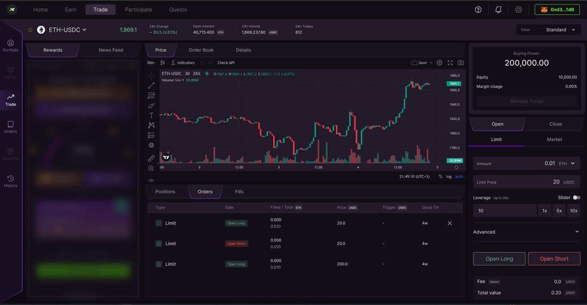 MssRebellde's tweet photo. 📈💰🚀 Just opened 3 positions on #ZKXTestnet using @zkxprotocol! Loving the fast and secure trades! 🔒💪 #cryptotrading #privacy #blockchain https://t.co/QxIWeIlA5R