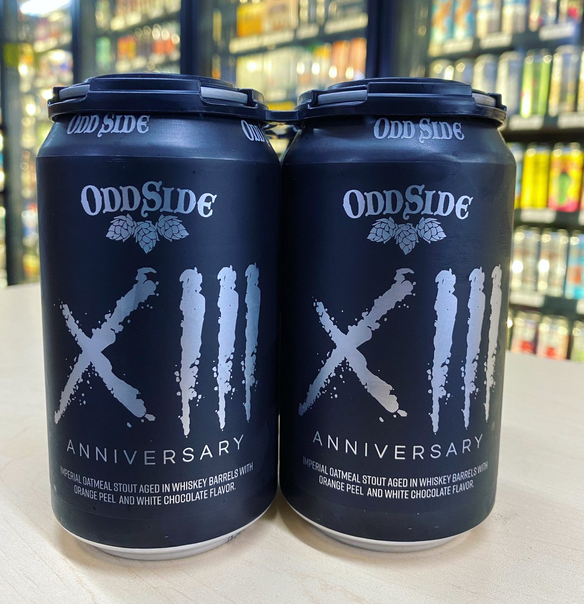 HarleysLiquor's tweet photo. Happy 13th Anniversary to @OddSideAles 🙌🏾🍻celebrating with an Imperial Oatmeal Stout aged in Whiskey Barrels with orange peel and white chocolate flavor🥃🍊🍫

#newbeer #goodbeer #beergoals #craftbeer #anniversarybeer #imperialstout #beeroclock #oddsideales https://t.co/rZKsts4fvv