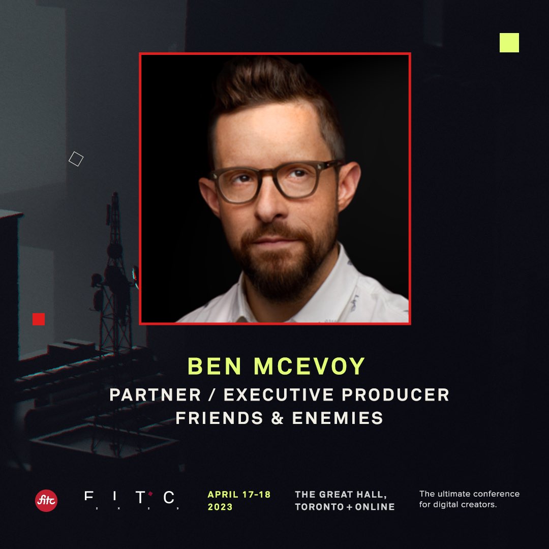FITC's tweet photo. Less than two weeks away from #FITCToronto 2023! You’ll hear from speakers like @sandsfish @BenMcEvoy @jaredrawk (@argodesign), #ShelleySimmons, and more! Register now, using code “twittervip” at checkout to save $150 on in-person tix! https://t.co/DZuKMtgJGK https://t.co/qcwb2lDDmB
