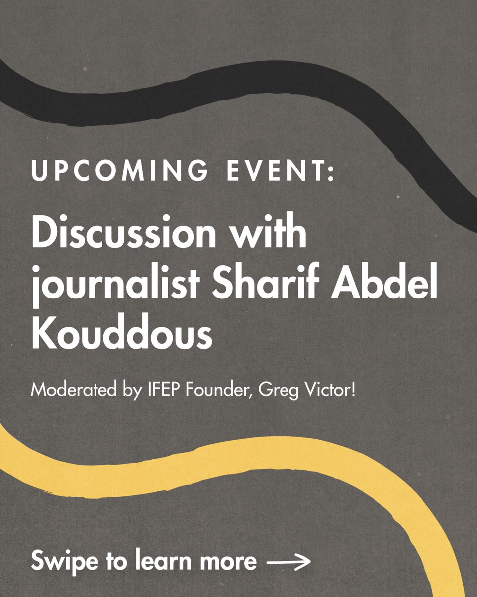 IntlFreeEx's tweet image. UPCOMING EVENT: &quot;Truth on the Ground: Uncovering Risks to Justice.&quot; On April 11, our founder Greg Victor will be moderating a discussion and film screening with journalist Sharif Abdel Kouddous! Attendance can be in person or over Zoom.

Visit ucis.pitt.edu/global/events/… to register!