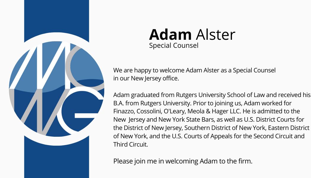 Welcome, Adam Alster, to the firm #insurancelaw