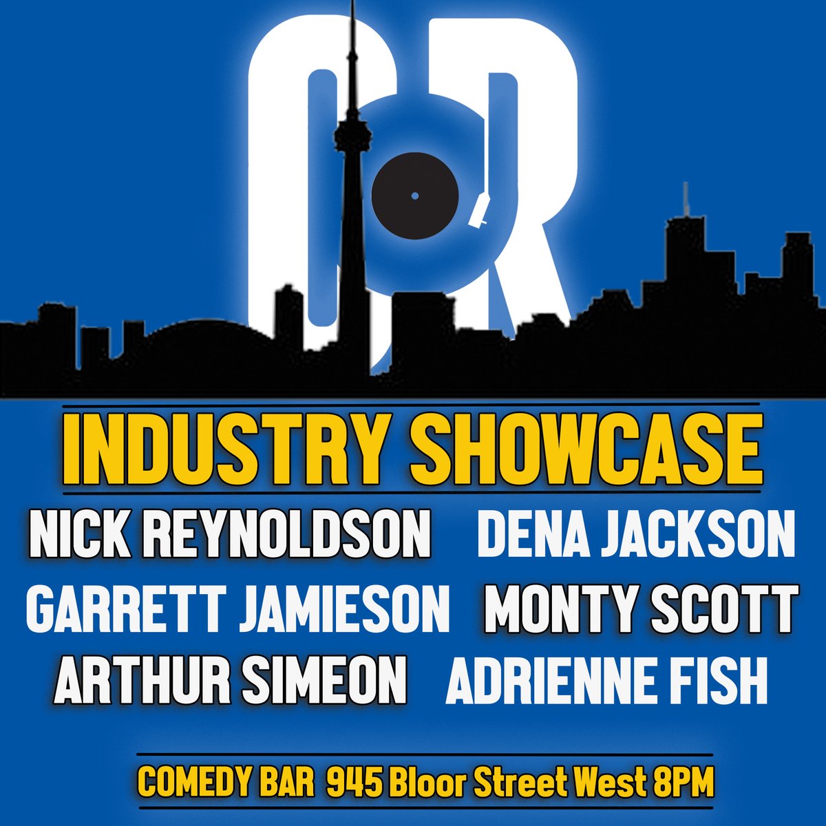 Our Industry Showcase is happening April 19 at Comedy Bar on Bloor! Stacked lineup coming in HOT! Tickets available now: comedybar.ca/shows/comedy-r…