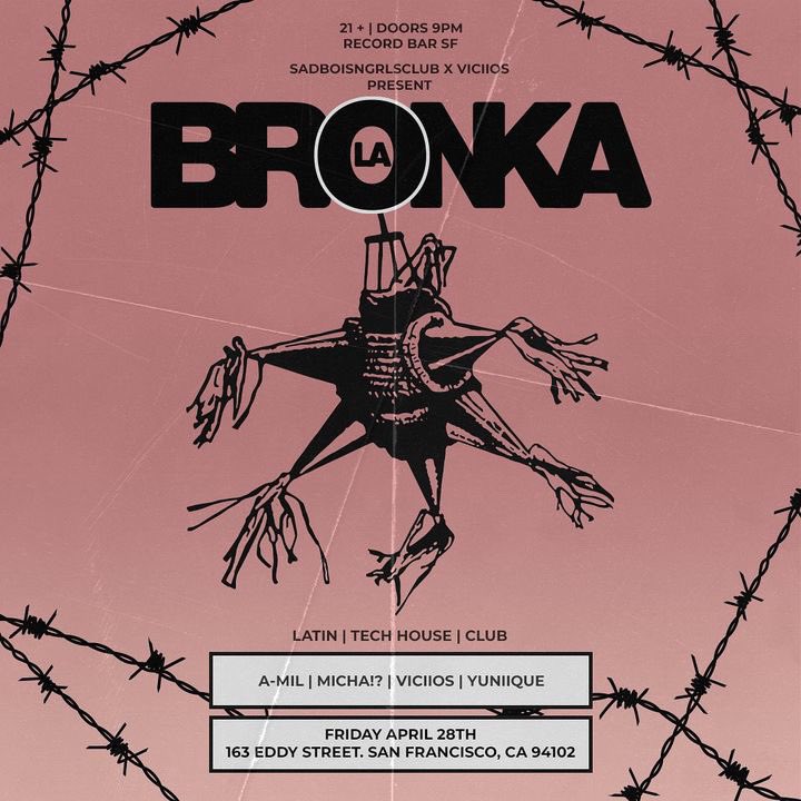 SUPER EXCITED TO ANNOUNCE MY FIRST SHOW!!!! On April 28th In SF

La Bronka! You don’t wanna miss it

Link in bio for tickets!!