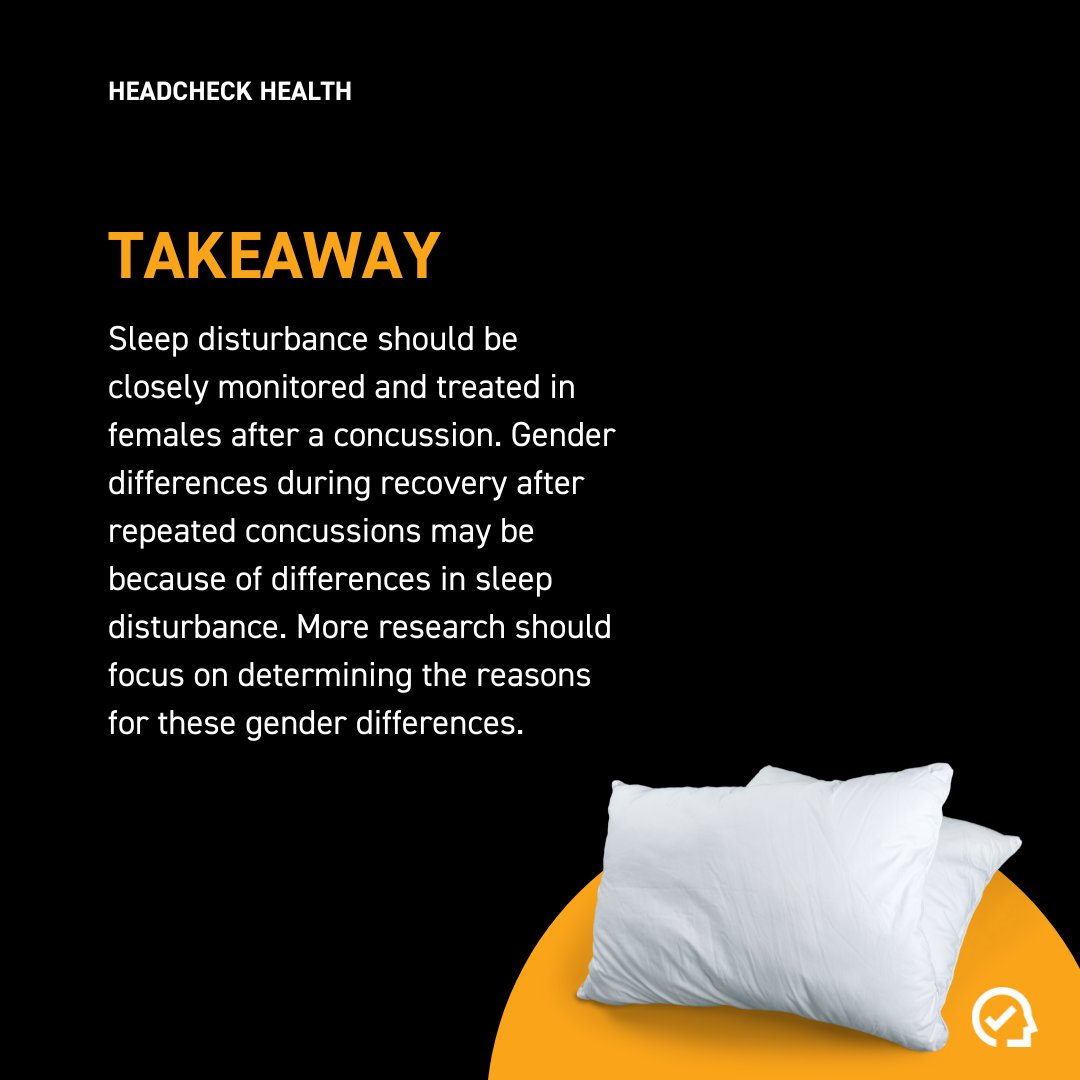 HEADCHECKHealth's tweet image. It's a known fact that #concussions affect men and women differently, which is also notable in #sleep. Sleep disturbance is a common post-concussion #symptom, but how does it affect men and women differently? Swipe left to learn more!

Read more: pubmed.ncbi.nlm.nih.gov/29221773/