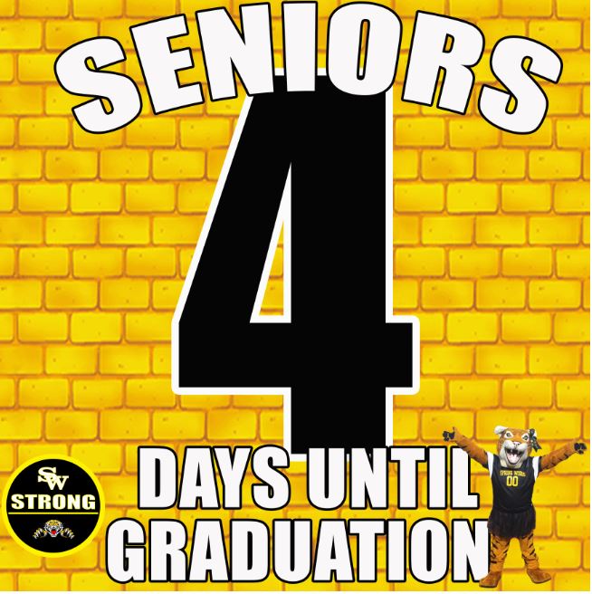 SpringWoodsHigh's tweet image. 4 days!  good luck underclassmen on your finals today!  Seniors, see you at graduation practice!  #allmeansall #classof2023rules #TigerProud