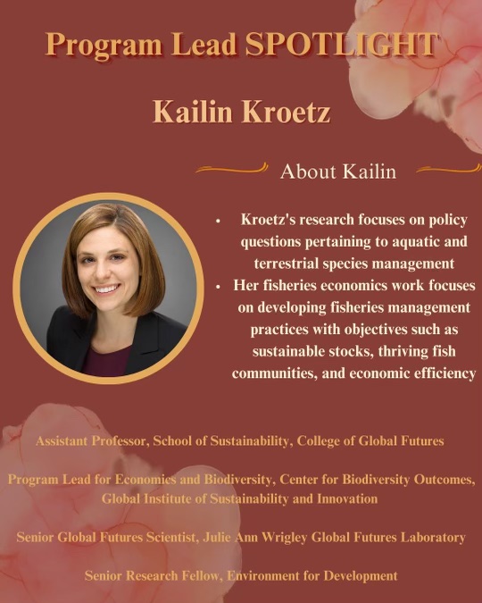 Meet Kailin - Her additional research focuses on how to efficiently use terrestrial conservation funds to maximize biodiversity protection