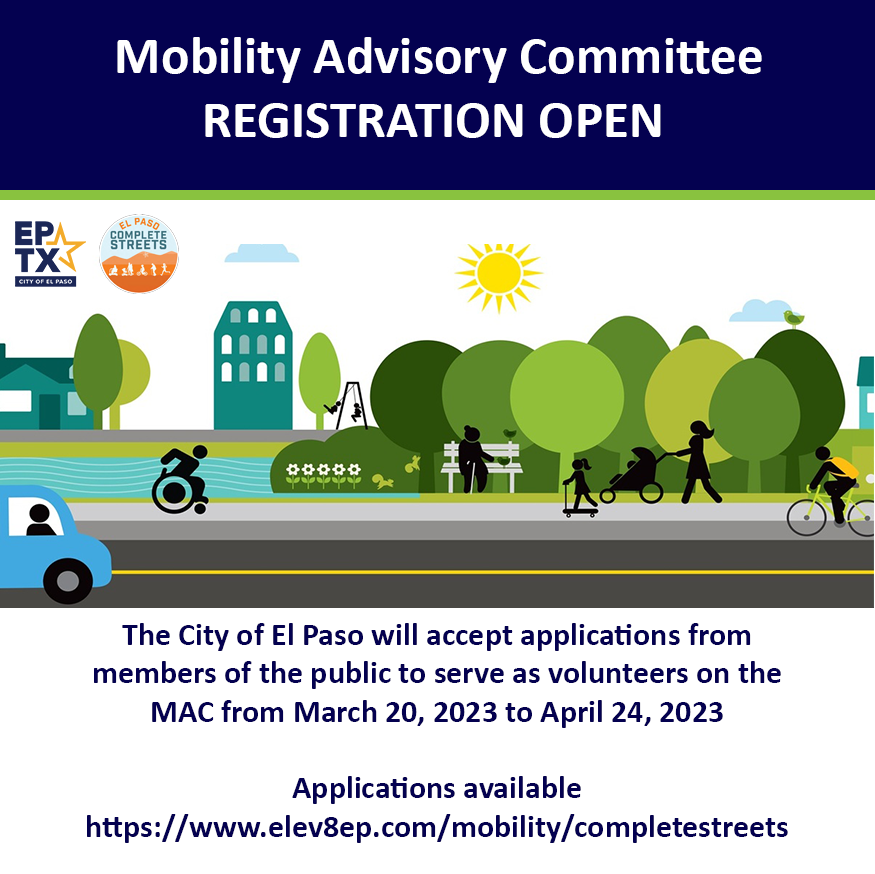 elev8ep's tweet photo. CALL FOR VOLUNTEERS - Mobility Advisory Committee
The Mobility Advisory Committee (MAC) will help provide oversight and accountability for the Complete Streets Policy. https://t.co/jcupa7GgRT