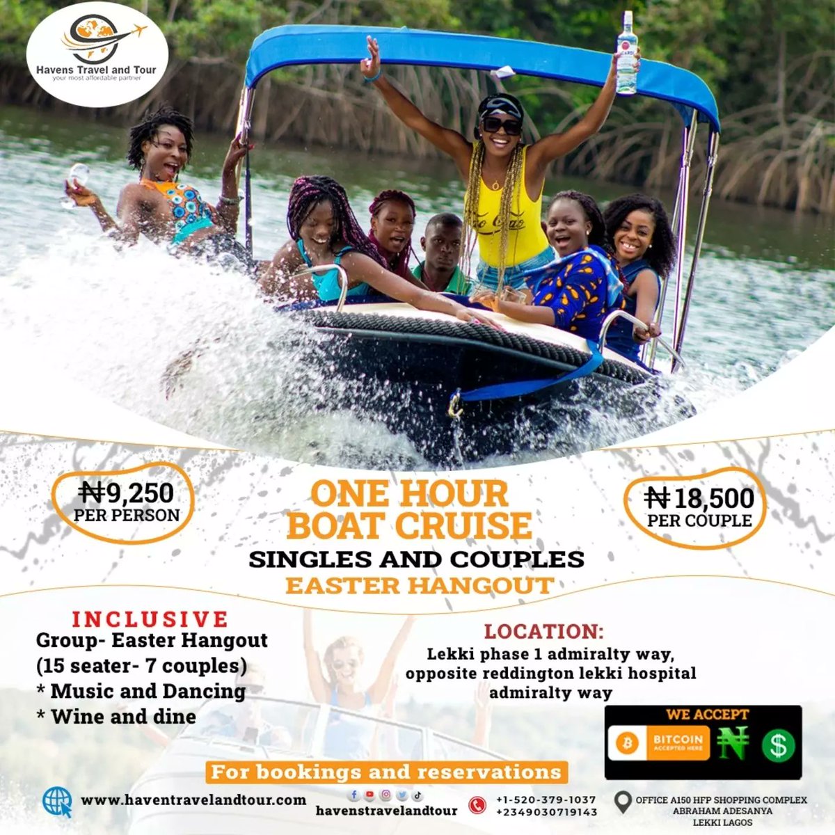 havenstravel's tweet photo. Celebrate Easter with us as we hangout at @lacampagne_beachresort
We also offer affordable cruises around Lekki, Lagos
Reach out today to make reservations
#easter #easterinlagos #easterhangout
#cruises #eastercruise #lagos #lagosnigeria #lekki #lasu #unilag
#family #Lagos https://t.co/azGxYfPmwb