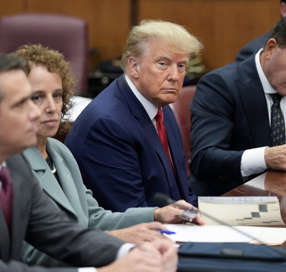 MapleSyrupNews's tweet photo. 🚨 Live update: Trump pleads not guilty to 34 felony counts of falsifying business records*
 #TopNews #DonaldTrump #MapleSyrupNews https://t.co/T2i9jxPl5x