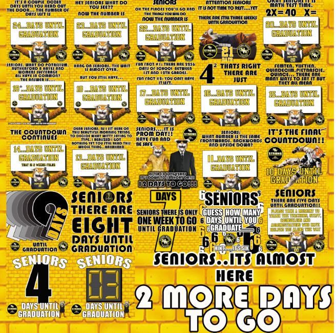 SpringWoodsHigh's tweet image. 2 days!  You've done so much over your last 4 years!  Enjoy these last two days and congrats underclassmen on finishing strong!  #allmeansall #classof2023rules #TigerProud