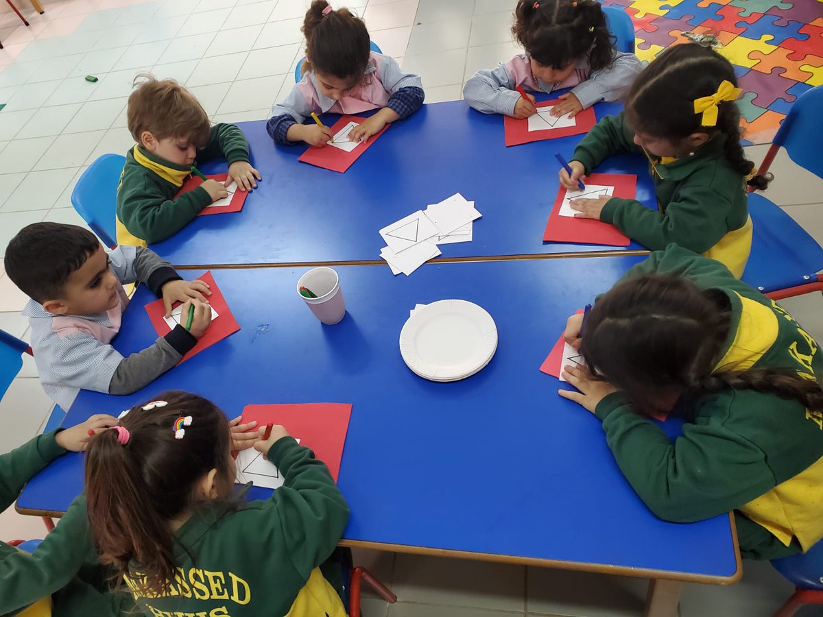 Dima Yaman (@yaman_dima) on Twitter photo Triangle have 3 sides! KG1C learners practiced forming the triangular shape by pricking it on a construction paper.🔼
<a href="/tbaassiri/">Tharwat Baassiri</a> @reem_lutfi <a href="/sashgh/">Sasha Ghosn</a> <a href="/Hhhsinfo/">Houssam Hariri HS</a> <a href="/MaryamBaghdadi_/">Maryam</a> Triangle have 3 sides! KG1C learners practiced forming the triangular shape by pricking it on a construction paper.🔼
<a href="/tbaassiri/">Tharwat Baassiri</a> @reem_lutfi <a href="/sashgh/">Sasha Ghosn</a> <a href="/Hhhsinfo/">Houssam Hariri HS</a> <a href="/MaryamBaghdadi_/">Maryam</a>