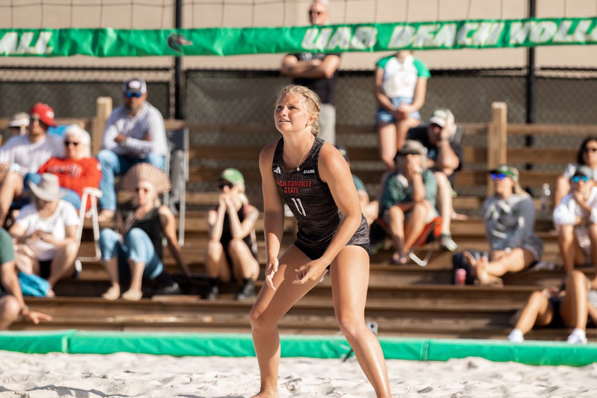 JaxStateVB's tweet photo. It was great being back in the home state 🤩🏡

After a fun weekend in the sand at UAB, Jax State concludes the regular season in next week’s Austin Peay Tournament! 🐔🏖️🏐 https://t.co/JHdHhFCOkJ