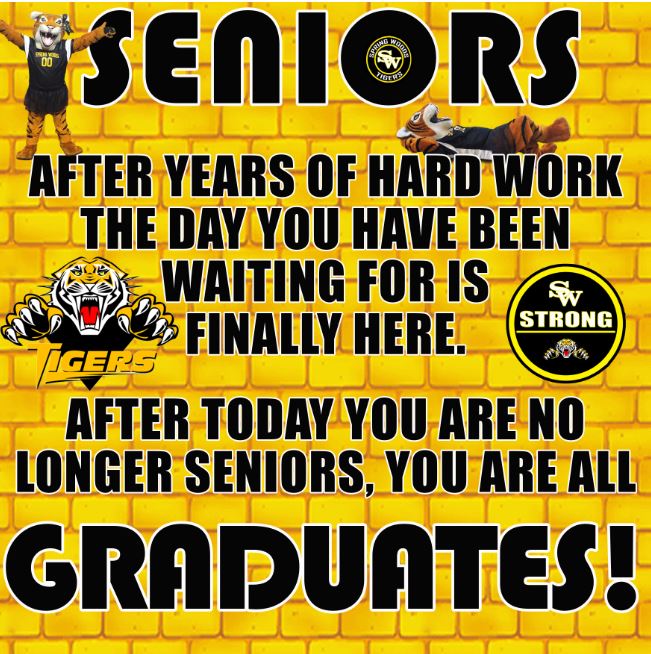 SpringWoodsHigh's tweet image. Seniors, 4pm!  Let's finish strong!  Graduation day is HERE!  Congratulations!  #allmeansall #classof2023rules #TigerProud