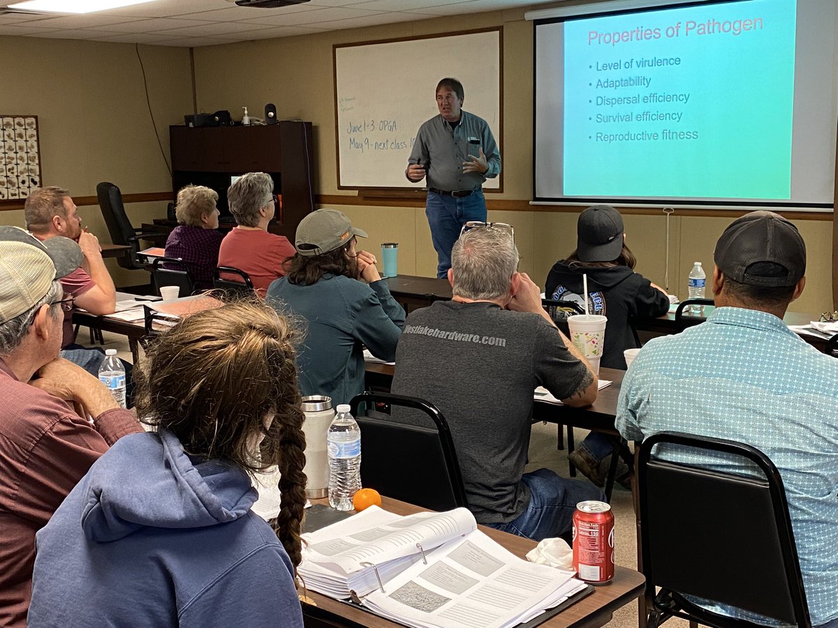 beckyleecarroll's tweet photo. April Pecan Management class starts with Kelly Seuhs discussing early insect pests and Charlie Graham talking pecan scab. @okstate_ag #okpecans https://t.co/ydYtZPjxnJ