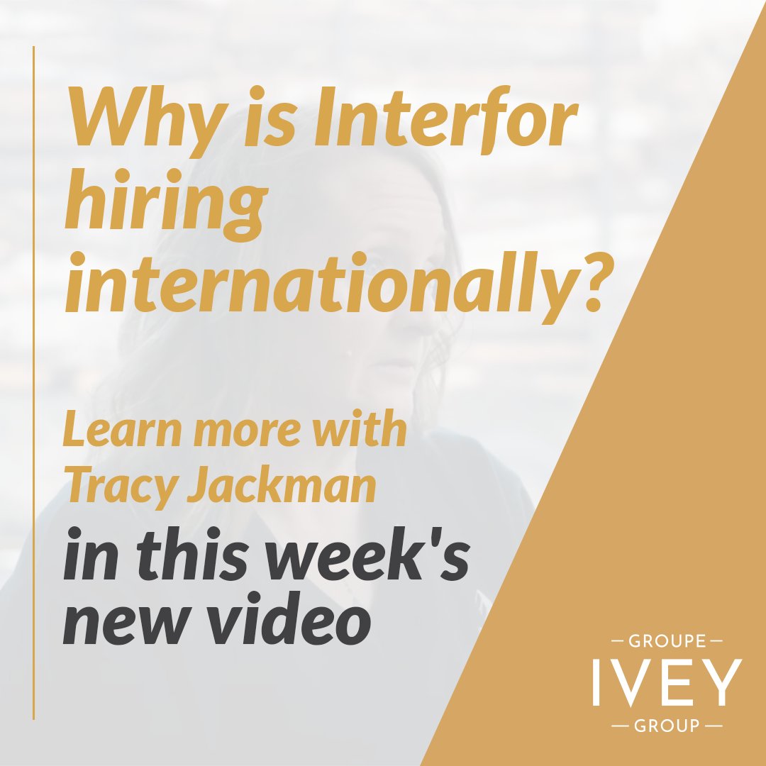group_ivey's tweet photo. Interfor is sharing its success with hiring international talent. New video is coming this Thursday! 
.
.
.
#SucessStory #Interfor #Testimonials #Video #NewVideo #RecruitDifferently #IVEYGroup #GroupeIVEY #mining #forestry #manufacturing #InternationalRecruitment #LabourGaps https://t.co/lGqG107kOm